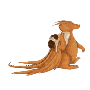 Ilustración guia Ni trato ni trata, feminismo, dragon y princesa